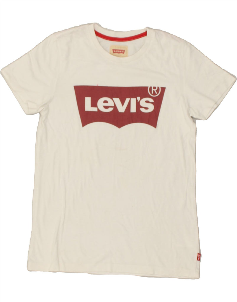 LEVI'S Girls Graphic T-Shirt Top 11-12 Years Off White | Vintage Levi's | Thrift | Second-Hand Levi's | Used Clothing | Messina Hembry 