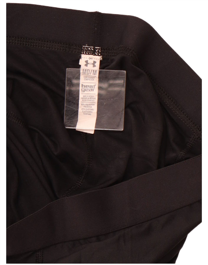 UNDER ARMOUR Womens Heat Gear Sport Shorts UK 12 Medium  Black Polyester