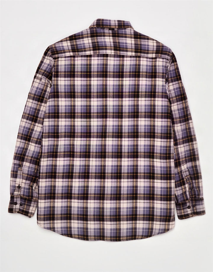 Perth Mens Long Flannel Shirt XL Blue Check Cotton
