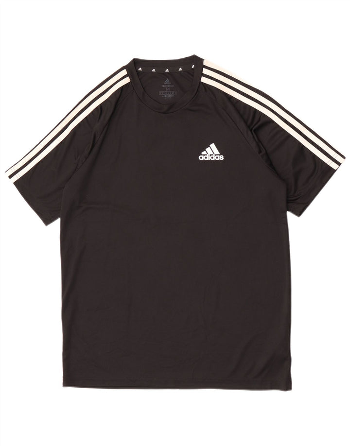 Adidas Mens Aeroready T-Shirt Top Medium Black Polyester