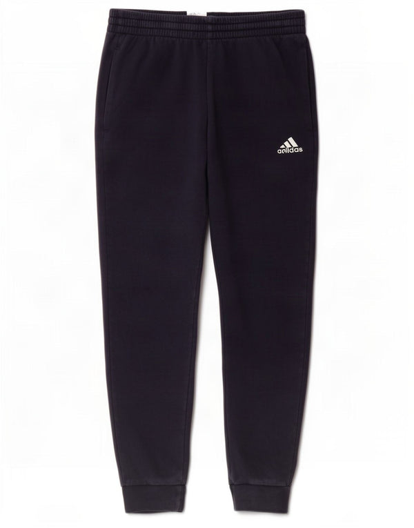 Adidas Mens Tracksuit Trousers Joggers Large Navy Blue Cotton