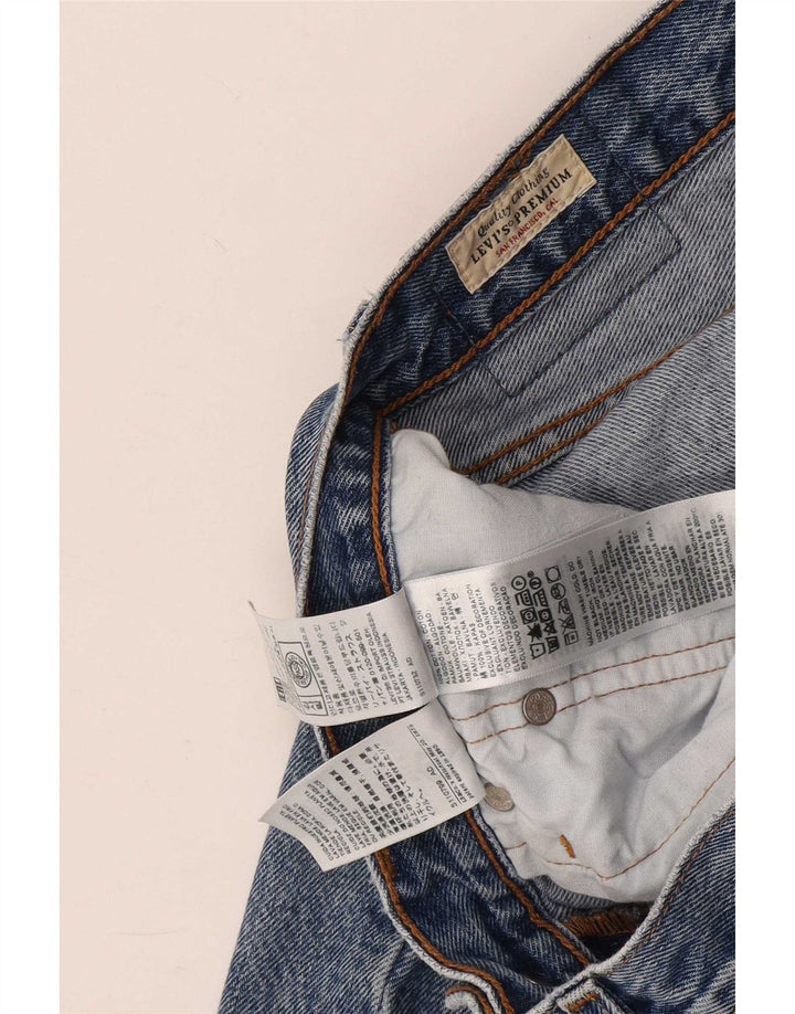 Levi's Womens 501 Straight Jeans W26 L26 Blue Cotton