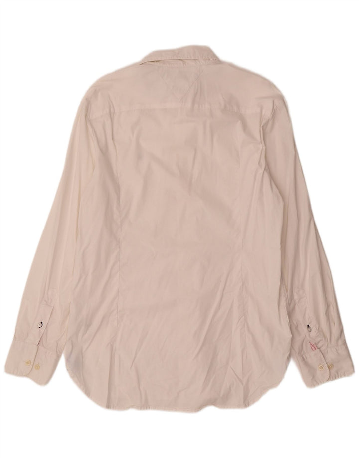 Tommy Hilfiger Mens Regular Fit Shirt Medium White Cotton