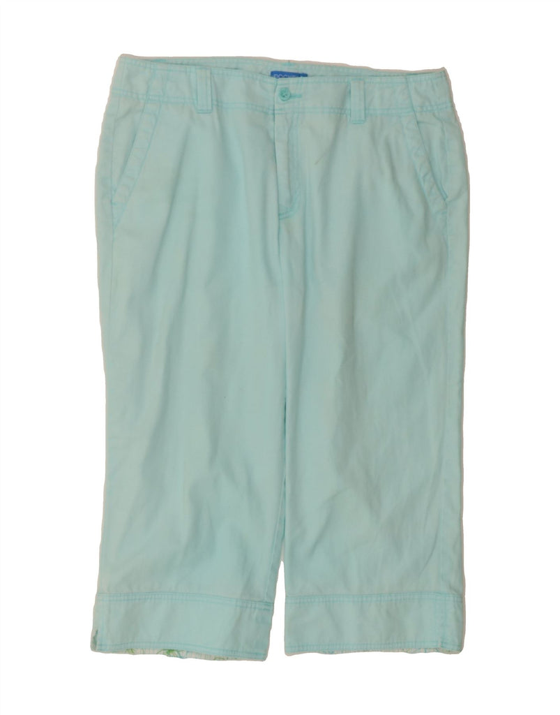 DOCKERS Womens Straight Capri Trousers US 14 XL W36 L20 Blue Ramie Classic Vintage Dockers and Second-Hand Dockers from Messina Hembry 