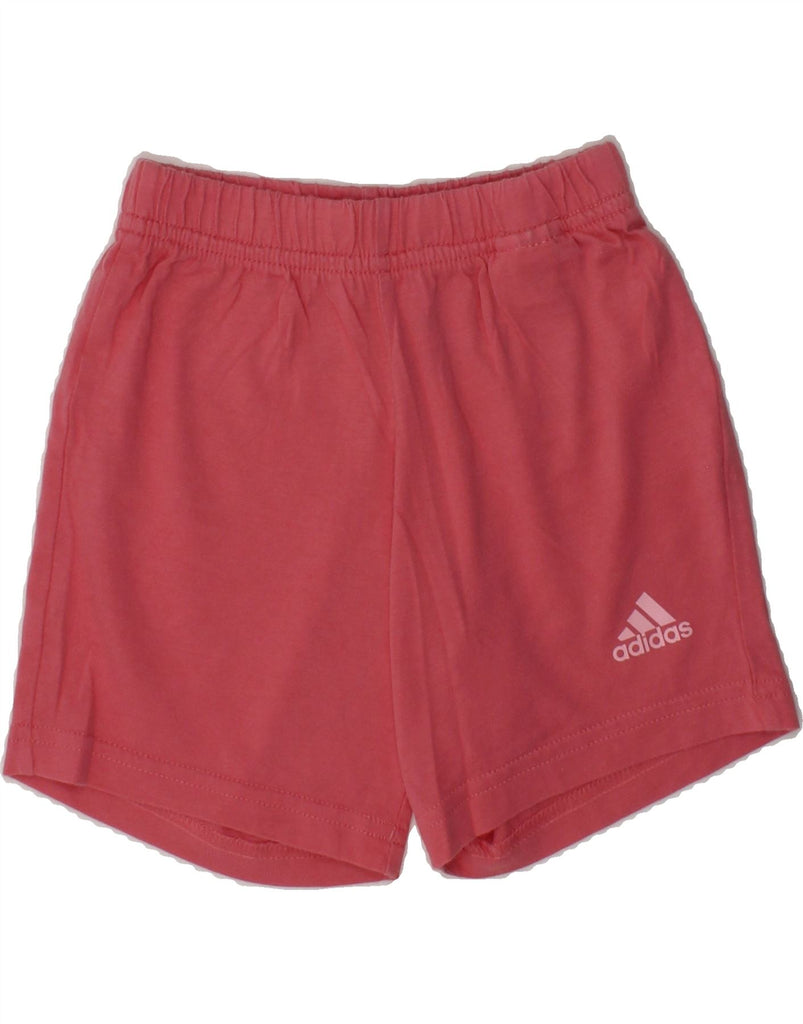 ADIDAS Baby Girls Sport Shorts 18-24 Months Red Cotton | Vintage Adidas | Thrift | Second-Hand Adidas | Used Clothing | Messina Hembry 