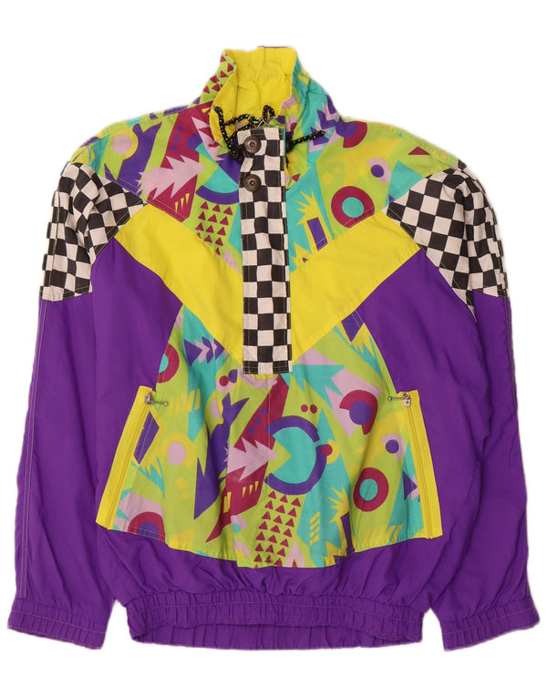 Vintage Womens Oversized Tracksuit Top Jacket IT 46 Large Multicoloured