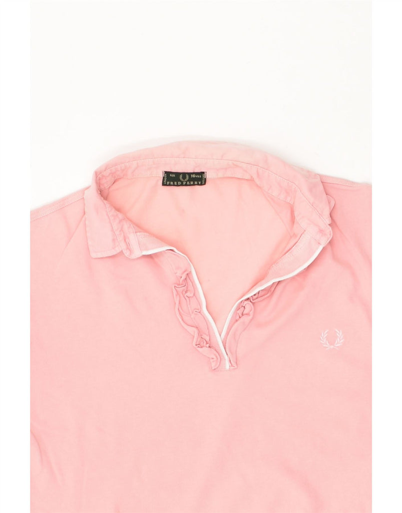 FRED PERRY Girls Polo Shirt 15-16 Years Pink Cotton | Vintage Fred Perry | Thrift | Second-Hand Fred Perry | Used Clothing | Messina Hembry 