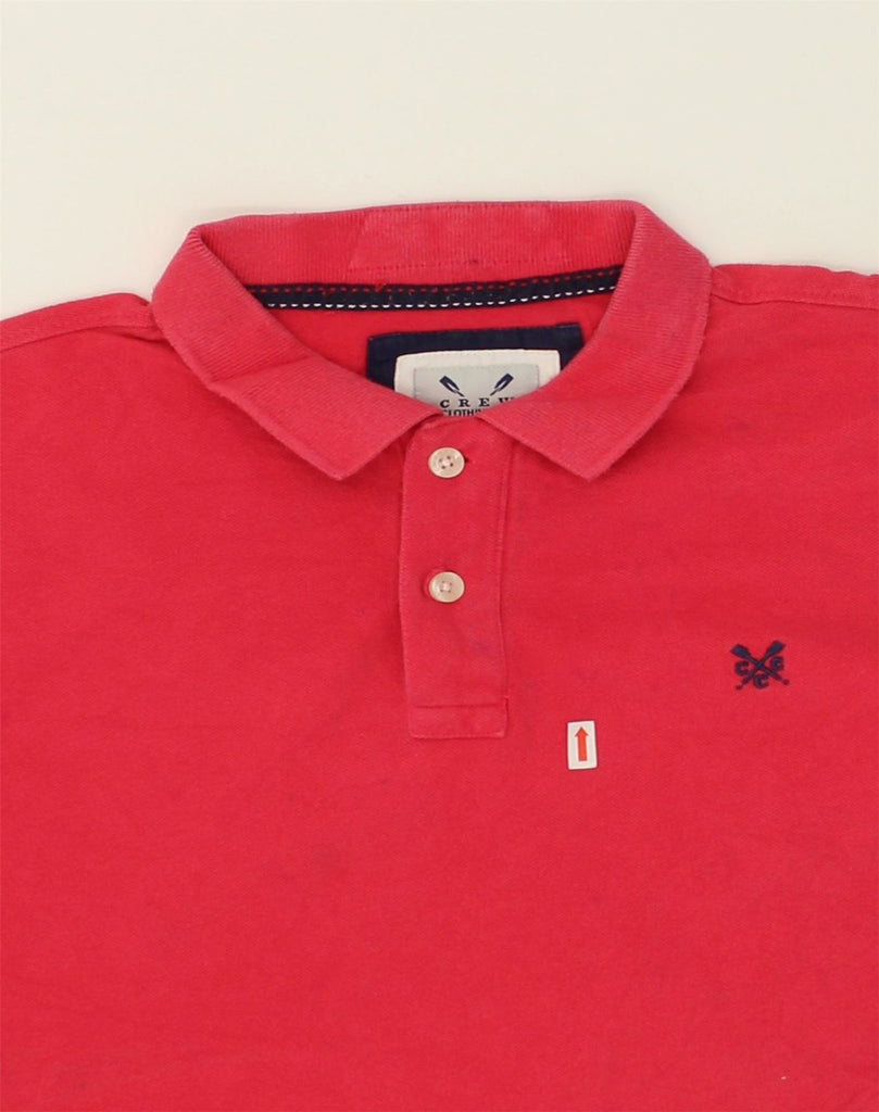 CREW CLOTHING Mens Polo Shirt Medium Red Cotton | Vintage Crew Clothing | Thrift | Second-Hand Crew Clothing | Used Clothing | Messina Hembry 