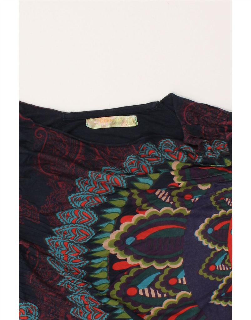 DESIGUAL Womens Graphic Top Long Sleeve UK 12 Medium Multicoloured Paisley | Vintage Desigual | Thrift | Second-Hand Desigual | Used Clothing | Messina Hembry 