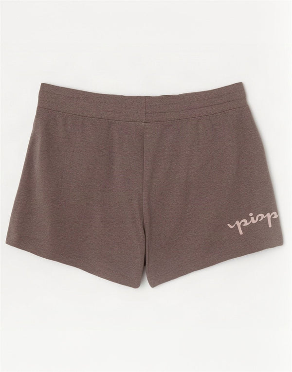 Champion Womens Graphic Sport Shorts UK 6 XS Grey Flecked