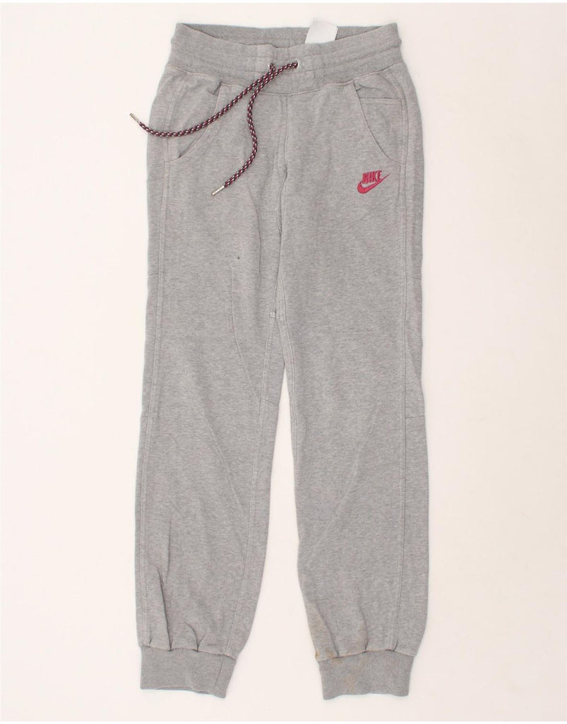 NIKE Womens sportswear Tracksuit Trousers Joggers UK 8 Small Grey Cotton | Vintage Nike | Thrift | Second-Hand Nike | Used Clothing | Messina Hembry 