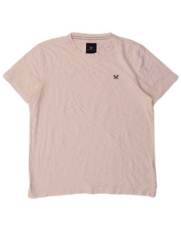 Crew Clothing Mens T-Shirt Top Large White Cotton