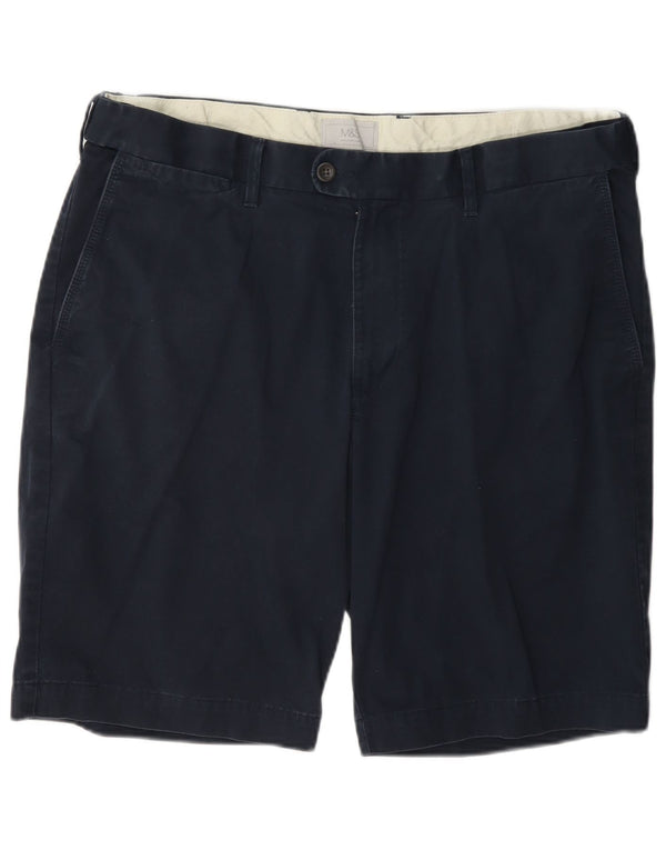 Marks & Spencer Mens Chino Shorts W38 XL Navy Blue Cotton