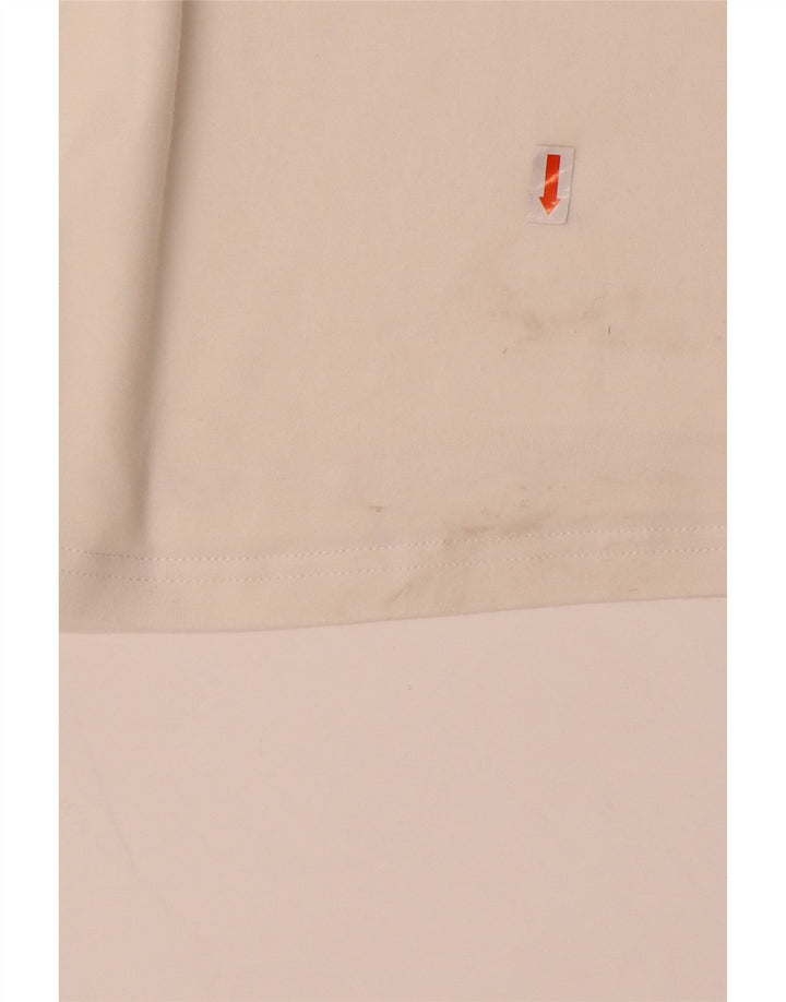 FILA Womens Polo Shirt UK 14 Large White Cotton