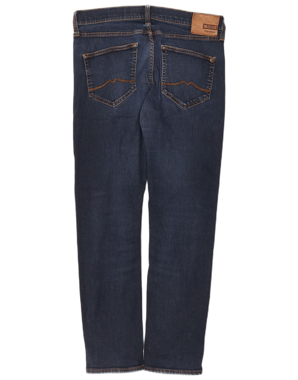 Mustang Mens Oregon Bootcut Slim Fit Tapered Jeans W33 L32 Navy Blue