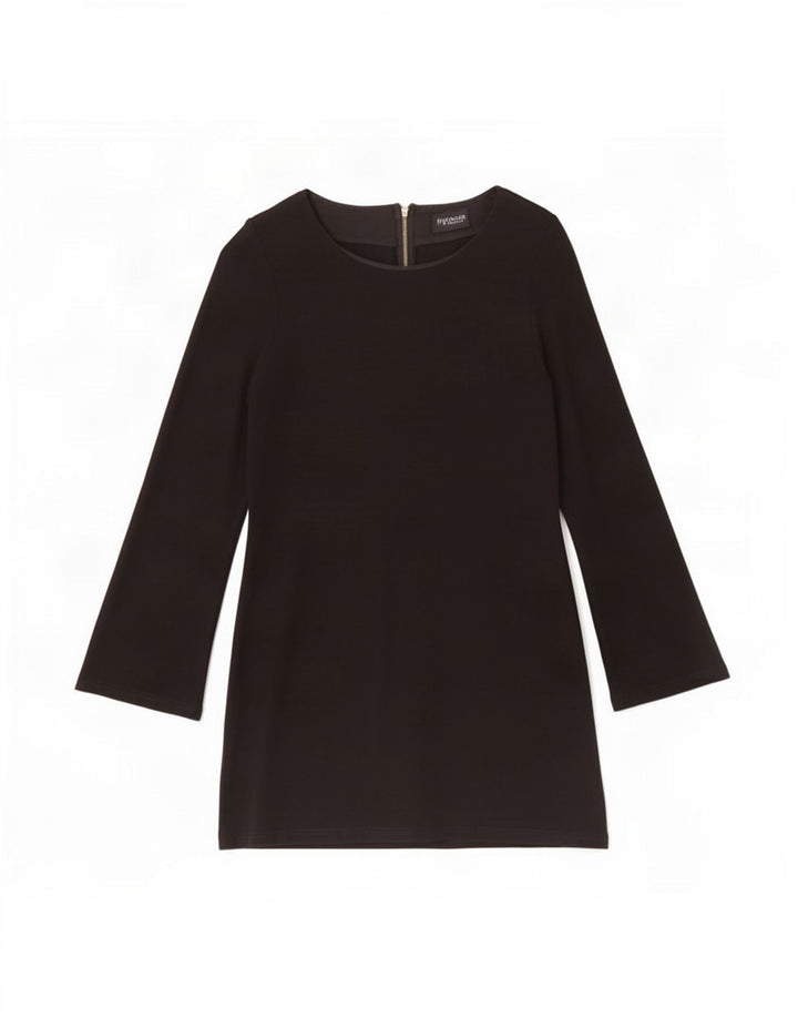 Topshop Womens Long Sleeve Basic Dress UK 12 Medium Black Viscose