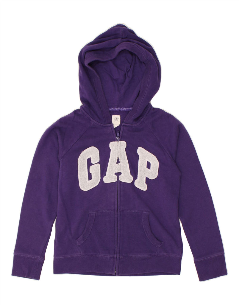 GAP Girls Graphic Zip Hoodie Sweater 7-8 Years Medium  Purple Cotton | Vintage Gap | Thrift | Second-Hand Gap | Used Clothing | Messina Hembry 