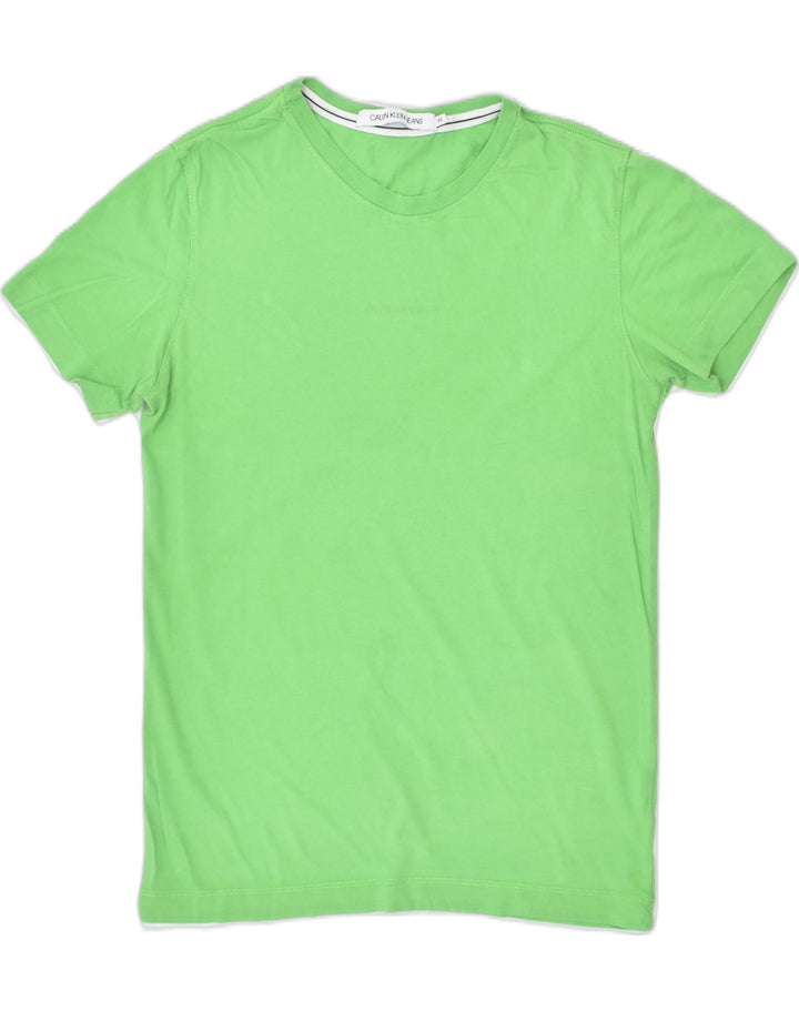 CALVIN KLEIN JEANS Mens T-Shirt Top XS Green Cotton | Vintage | Thrift | Second-Hand | Used Clothing | Messina Hembry 