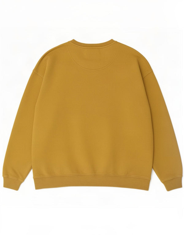 Fat Face Womens Oversized Sweatshirt Jumper UK 12 Medium Yellow Cotton