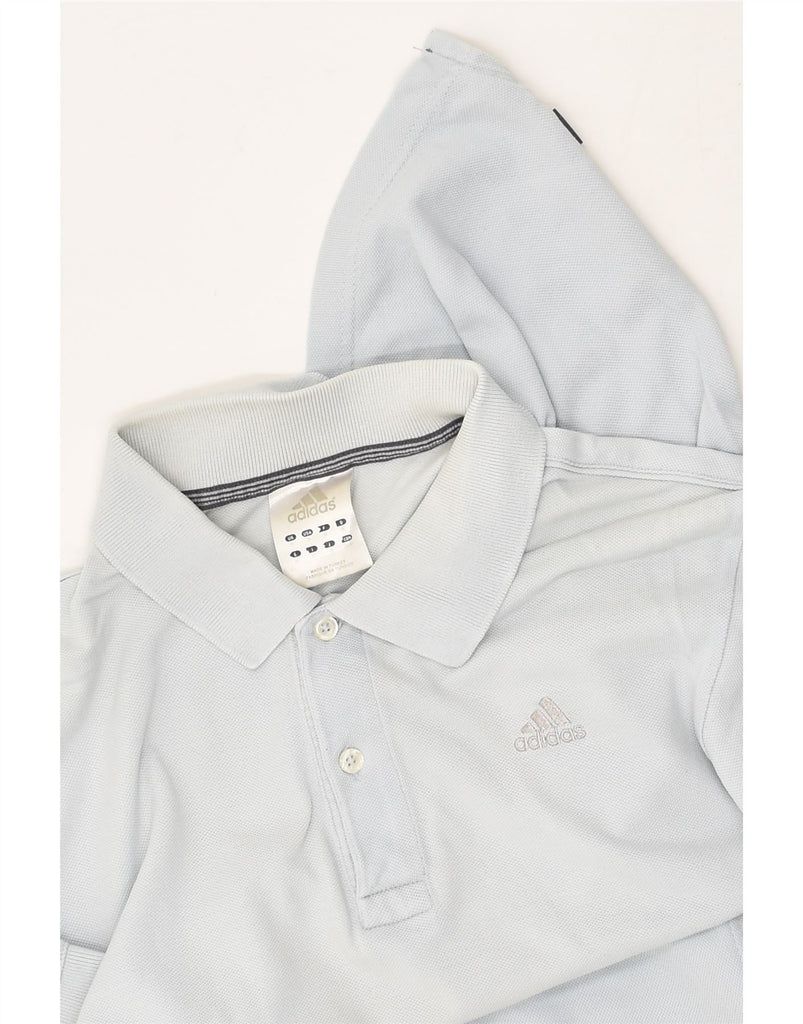 ADIDAS Mens Polo Shirt Medium Blue Cotton | Vintage Adidas | Thrift | Second-Hand Adidas | Used Clothing | Messina Hembry 