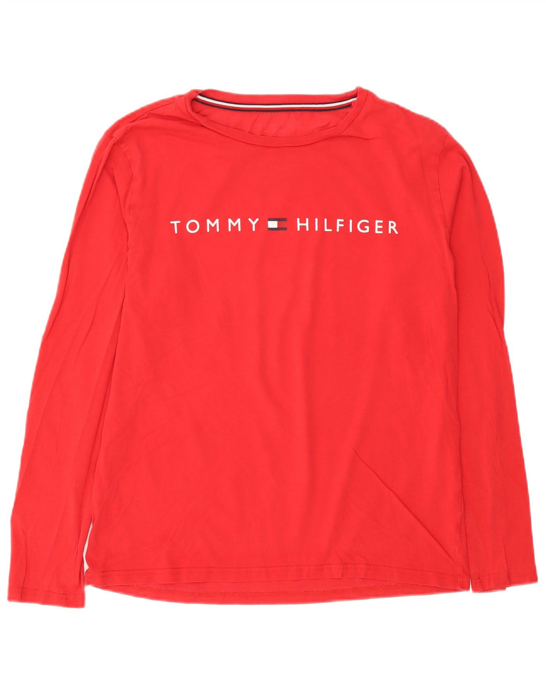 Tommy Hilfiger Mens Graphic Top Long Sleeve Medium Red