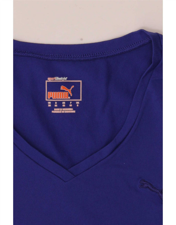Puma Womens T-Shirt Top UK 8 Small Blue