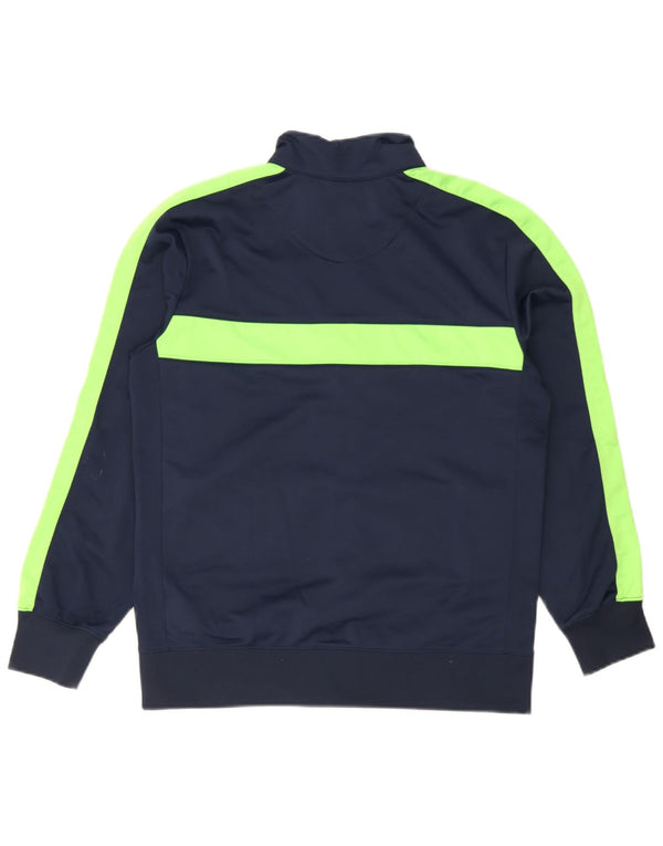 Nike Boys Tracksuit Top Jacket 13-14 Years XL Navy Blue Colourblock