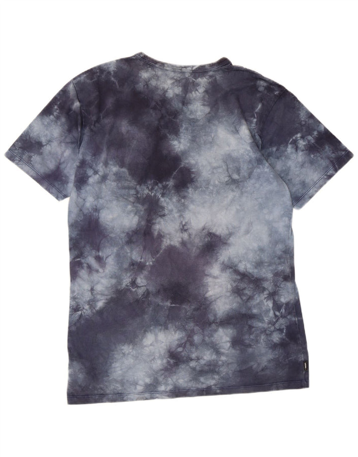 VANS Mens Classic Fit T-Shirt Top Medium Navy Blue Tie Dye Cotton