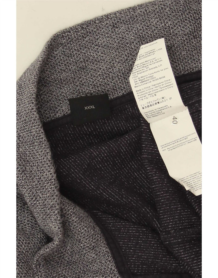 Hugo Boss Mens Tracksuit Top Jacket 3XL Navy Blue Cotton