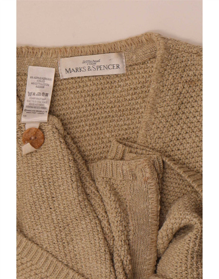 Marks & Spencer Mens St. Michael Sleeveless Cardigan Sweater Medium Beige