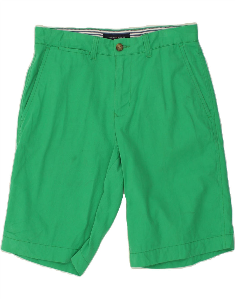 TOMMY HILFIGER Mens Chino Shorts W30 Medium Green Cotton Vintage Tommy Hilfiger and Second-Hand Tommy Hilfiger from Messina Hembry 