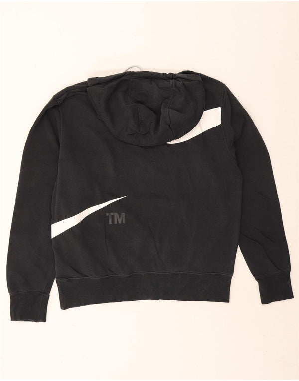 Nike Mens Graphic Hoodie Jumper Medium Black Cotton
