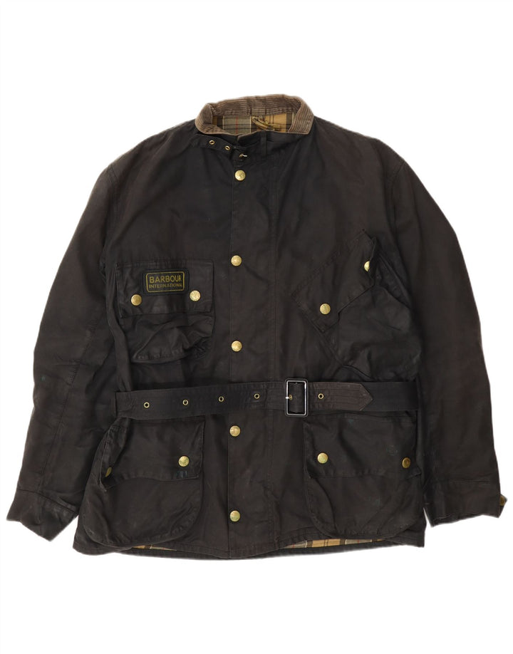 Barbour Mens Waxed Cotton Jacket UK 44 Large Brown
