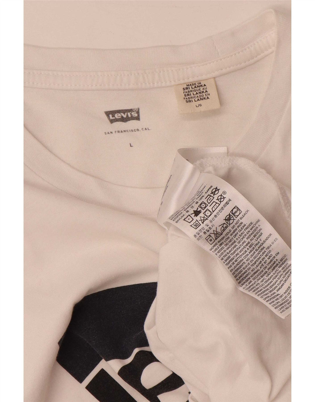 Levi's Mens Graphic T-Shirt Top Large White Cotton