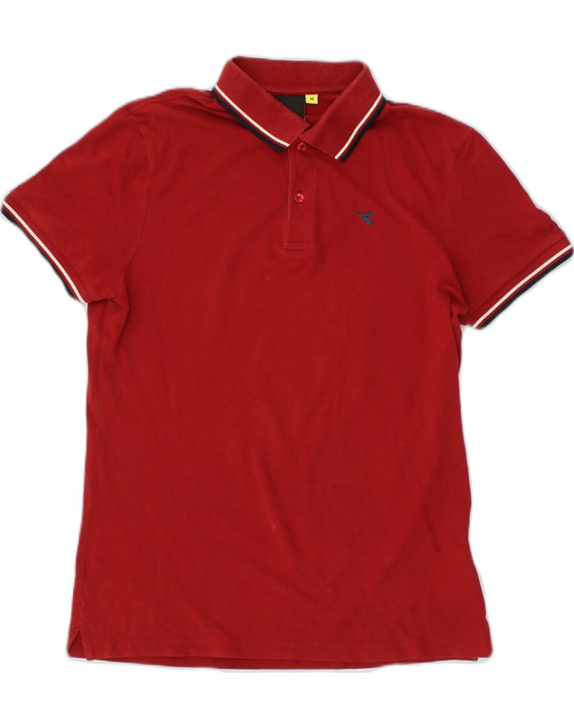 DIADORA Mens Polo Shirt Medium Red Cotton | Vintage Diadora | Thrift | Second-Hand Diadora | Used Clothing | Messina Hembry 