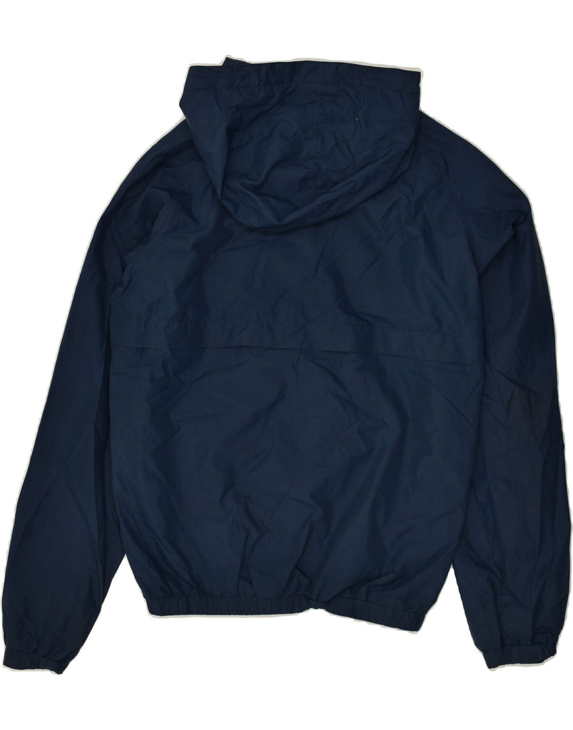 JACK & JONES Mens Hooded Rain Jacket UK 36 Small Navy Blue Polyester | Vintage Jack & Jones | Thrift | Second-Hand Jack & Jones | Used Clothing | Messina Hembry 