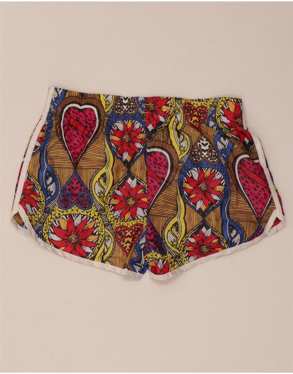 Adidas Womens Farm Rio Sport Shorts UK 8 Small Multicoloured Floral