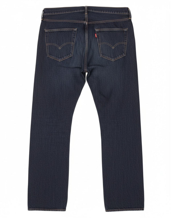 Levi's Mens 501 Straight Jeans W38 L34 Navy Blue Cotton