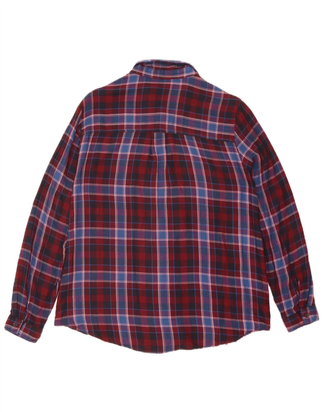 Oasis Womens Flannel Shirt UK 10 Small Red Plaid Viscose