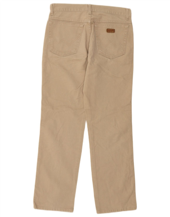 Wrangler Mens Straight Casual Trousers W30 L29 Beige