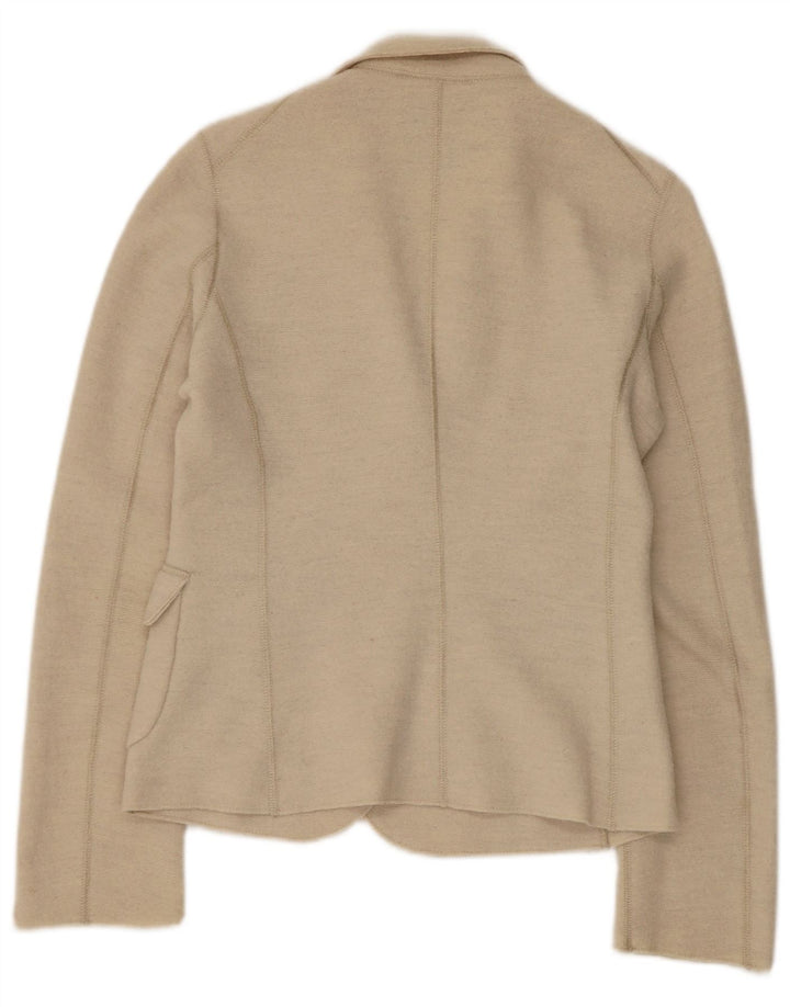 Aspesi Womens 2 Button Blazer Jacket IT 40 Small Beige Wool
