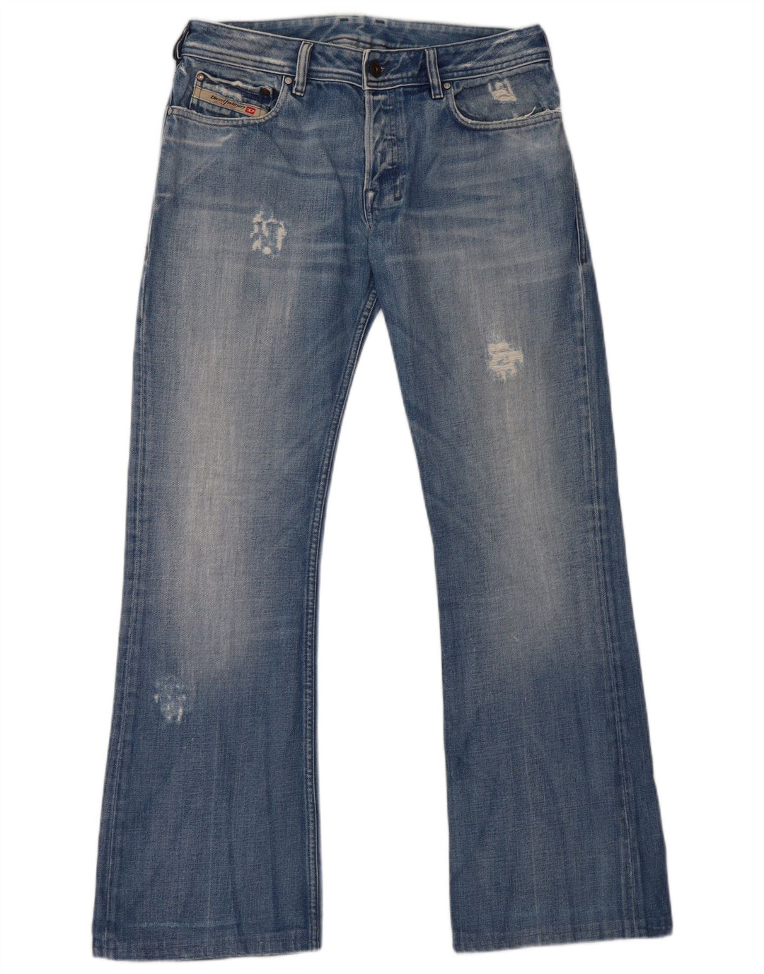 Diesel Womens Distressed Bootcut Jeans W31 L31 Blue