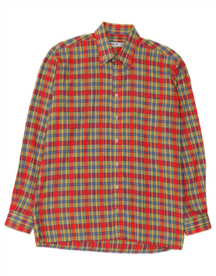 C & A Mens Shirt Medium Multicoloured Check Cotton