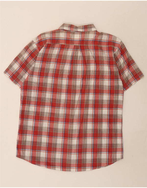 Levi's Mens Short Sleeve Shirt XL Red Check Cotton