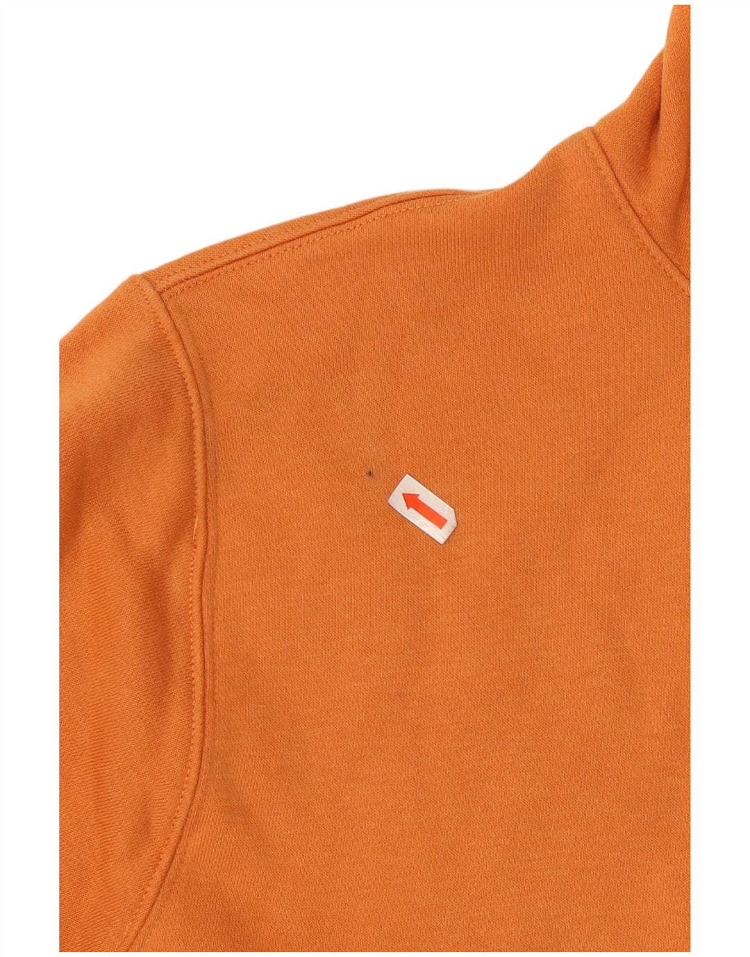 NIKE Mens Hoodie Jumper Small Orange Cotton