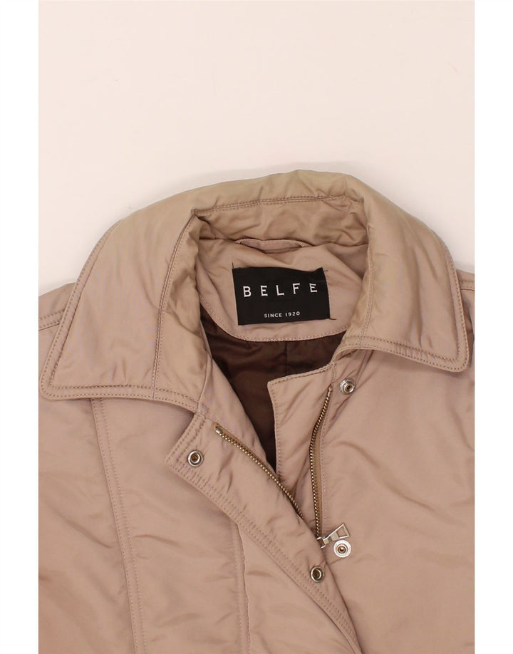 BELFE Womens Padded Coat UK 8 Small  Grey Vintage Belfe and Second-Hand Belfe from Messina Hembry 