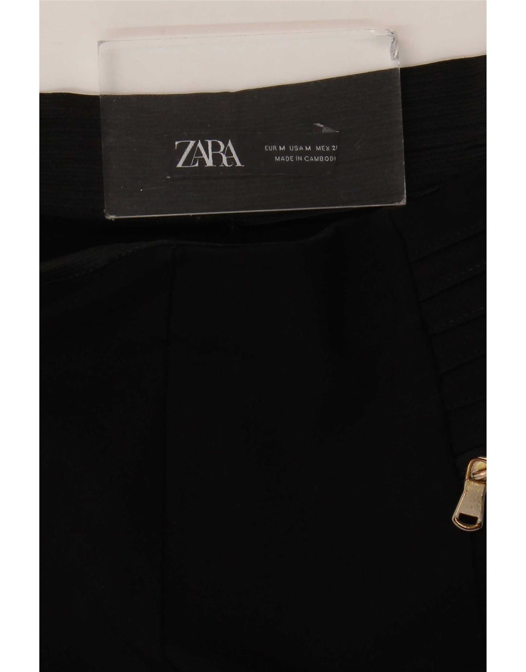 Zara Womens Cropped Trousers Medium W28 L25 Black