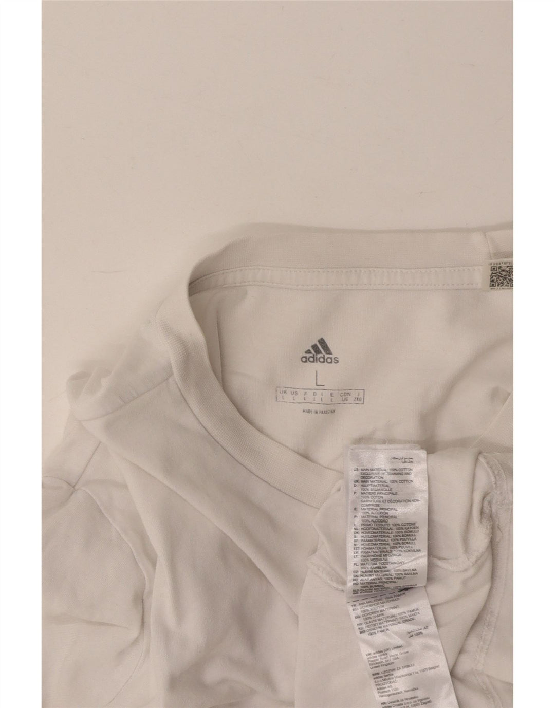 ADIDAS Mens Graphic T-Shirt Top Large White Cotton