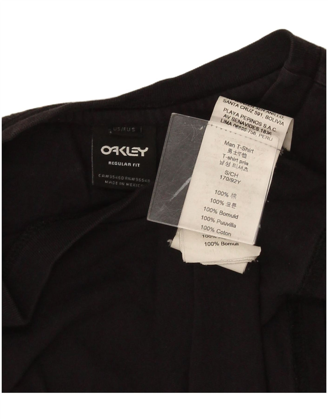 Oakley Mens Graphic T-Shirt Top Small Black Cotton