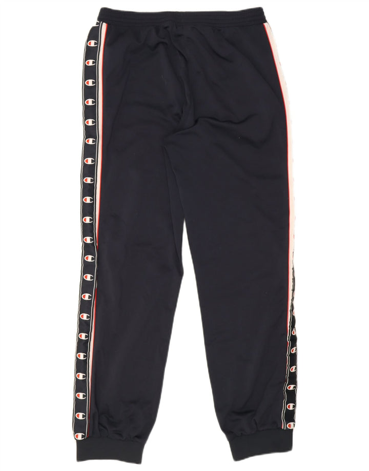 Champion Mens Graphic Tracksuit Trousers Joggers Medium Navy Blue Polyester